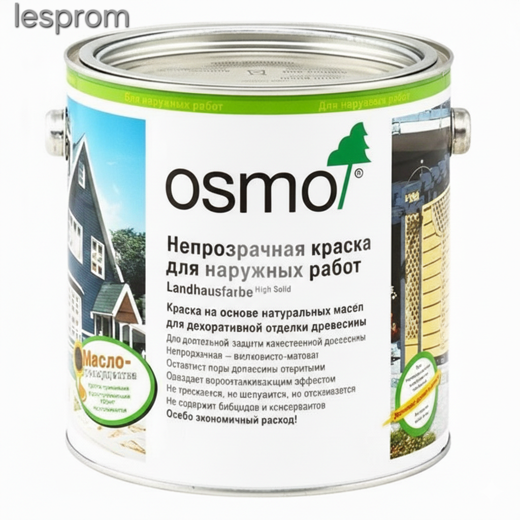 Непрозрачная стойкая краска для дерева для наружных работ OSMO Landhausfarbe, 0,005 л